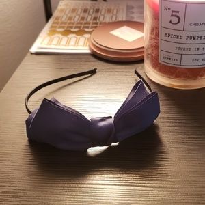 Navy bow headband